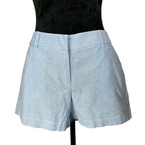 J. Crew Blue Cotton Shorts Poplin Preppy Classic Summer Shorts Womens Size 4